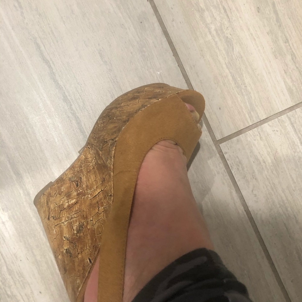 Brown Platform Wedges - Picture 8 of 9